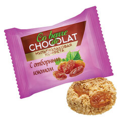 Конфеты мультизлаковые CO BARRE DE CHOCOLAT с белой глазурью и отборным изюмом, 200 г