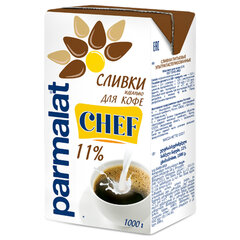 Сливки PARMALAT CHEF, жирность 11%, ультрапастеризованные, 1000 г