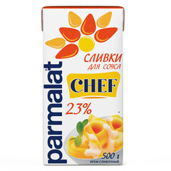 Сливки PARMALAT CHEF, жирность 23%, ультрапастеризованные, 500 г