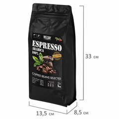 Кофе в зернах WELDAY (ВЭЛДЭЙ) &laquo;ESPRESSO Arabica&raquo; 1 кг, арабика 100%, 623437