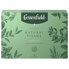 Чай GREENFIELD &laquo;Natural Tisane&raquo;, ассорти 6 вкусов, НАБОР 30 пакетиков