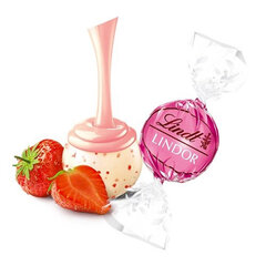 Конфеты шоколадные Lindt LINDOR &laquo;Strawberries&Cream&raquo; с клубникой и сливками, ИТАЛИЯ, 200 г