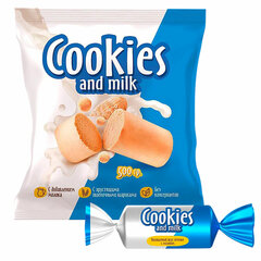 Батончики шоколадные COOKIES AND MILK молочные со сливочным печеньем, 500 г