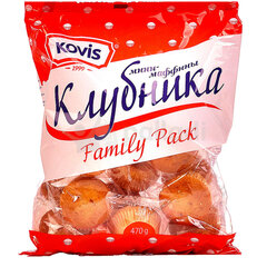 Кекс KOVIS мини-маффины с клубничным кремом, 470 г, пакет