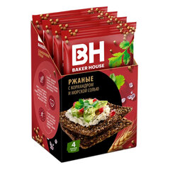 Хлебцы BAKER HOUSE скандинавские цельнозерновые ржаные, 180 г