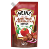 Кетчуп HEINZ "Для гриля и шашлыка", 320 г, дой-пак