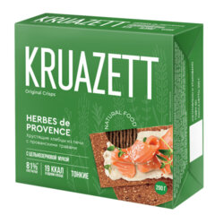 Хлебцы KRUAZETT с прованскими травами, ржано-пшеничные, тонкие, 200 г, картонная коробка