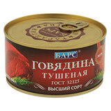 Тушенка из говядины БАРС "Экстра", 325 г, жестяная банка