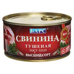 Тушенка из свинины БАРС &laquo;Экстра&raquo; 325 г, жестяная банка