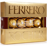Конфеты шоколадные FERRERO "Rocher Premium" с лесным орехом, 125 г