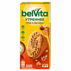 Печенье витаминизированное BELVITA &laquo;Утреннее&raquo; с фундуком и медом, 225 г