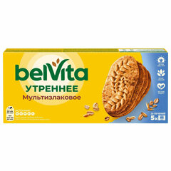 Печенье витаминизированное BELVITA &laquo;Утреннее&raquo; со злаковыми хлопьями, 225 г