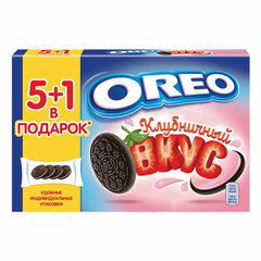 Печенье OREO с какао и начинкой с клубничным вкусом, 228 г