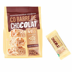 Конфеты мультизлаковые CO BARRE DE CHOCOLAT с белой глазурью, 135 г