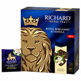 Чай RICHARD "Royal bergamot & vanilla" черный, 100 пакетиков в конвертах по 2 г