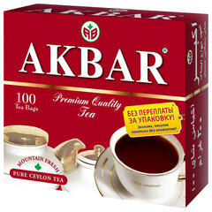 Чай АКБАР &laquo;Premium Quality&raquo; черный байховый цейлонский, 100 пакетиков по 2 г