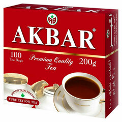 Чай АКБАР &laquo;Premium Quality&raquo; черный байховый цейлонский, 100 пакетиков по 2 г