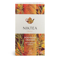 Чай NIKTEA &laquo;Ройбуш Оранж&raquo; травяной со вкусом апельсина, 25 пакетиков в конвертах по 2 г