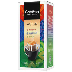 Кофе в дрип-пакетах COFFESSO &laquo;WORLD COLLECTION&raquo;, ассорти 3 вкуса, НАБОР 30 шт., арабика 100%