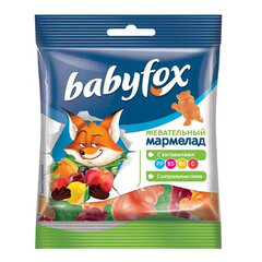 Мармелад жевательный в форме бегемотиков 70 г, BABYFOX