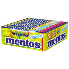 Жевательное драже MENTOS (Ментос) &laquo;Кислый&raquo;, 37,5 г