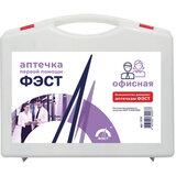 Аптечка первой помощи офисная ФЭСТ, до 30 человек, футляр полистирол, № 5.1