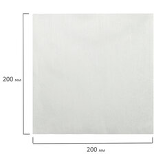 Салфетка одноразовая белая 20&times;20 см, КОМПЛЕКТ 100 шт., спанлейс, 40 г/<wbr/>м<sup>2</sup>, ЧИСТОВЬЕ