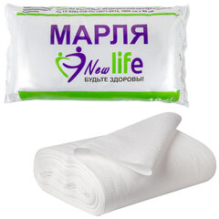 Марля медицинская отбеленная NEW LIFE отрез 0,9&times;10 м, плотность 36 (±2) г/<wbr/>м<sup>2</sup>
