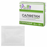 Салфетка марлевая стерильная NEW LIFE КОМПЛЕКТ 10 шт., 12 слоев, 10х10 см, плотность 36 (±2) г/м2