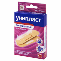 Набор лейкопластырей бактерицидных 20 шт. УНИПЛАСТ, 1,9&times;7,2 см, эластичные