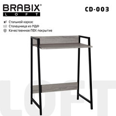 Стол на металлокаркасе BRABIX &laquo;LOFT CD-003&raquo;, 640&times;420&times;840 мм, цвет дуб антик, 641216
