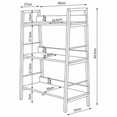 Стеллаж на металлокаркасе BRABIX &laquo;LOFT SH-002&raquo;, 600&times;350&times;845 мм, цвет дуб антик, 641232