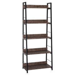 Стеллаж на металлокаркасе BRABIX &laquo;LOFT SH-003&raquo;, 600&times;350&times;1500 мм, 5 полок, цвет морёный дуб, 641234