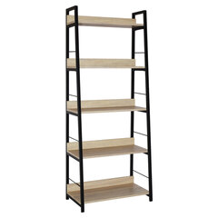 Стеллаж на металлокаркасе BRABIX &laquo;LOFT SH-003&raquo;, 600&times;350&times;1500 мм, 5 полок, цвет дуб натуральный, 641236