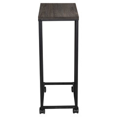 Стол журнальный BRABIX &laquo;LOFT CT-001&raquo;, 450&times;250&times;680 мм, на колёсах, металлический каркас, цвет морёный дуб, 641859
