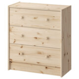Комод деревянный, сосна, BRABIX "Scandi Wood SC-001" РАСТ, 620х300х700 мм, 3 ящика, 641890