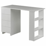 Стол письменный/компьютерный BRABIX "Scandi CD-016", 1100х500х750 мм, 4 ящика, белый, 641891