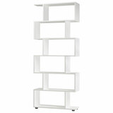 Стеллаж BRABIX "Scandi SH-008", 730х250х1760 мм, 6 секций, ЛДСП, белый, 641897