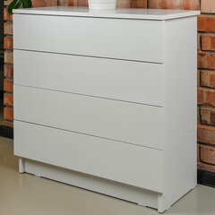 Комод BRABIX &laquo;Scandi CM-001&raquo;, 750&times;330&times;730 мм, 4 ящика, ЛДСП, белый, 641900