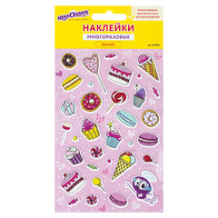 Наклейки зефирные &laquo;Сладости&raquo;, многоразовые, 10&times;15 см, ЮНЛАНДИЯ, 661800