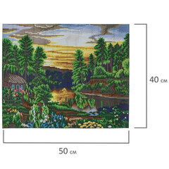 Картина стразами (алмазная мозаика) 40&times;50 см, ОСТРОВ СОКРОВИЩ &laquo;Домик в лесу&raquo;, без подрамника, 662417