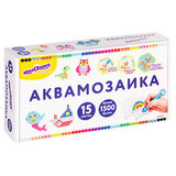 Аквамозаика, 15 цветов, 1500 бусин, в колорбоксе, ЮНЛАНДИЯ, 663778