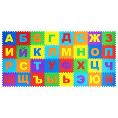 Коврик-пазл 2,4&times;1,2 м, мягкий, &laquo;Алфавит&raquo;, 32 элемента, 30&times;30 см, толщина 1 см, ЮНЛАНДИЯ, 664657