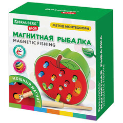 Сортер-рыбалка магнитный деревянный развивающий &laquo;Яблоко&raquo;, BRAUBERG KIDS, 665244