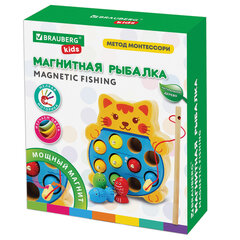 Сортер-рыбалка магнитный деревянный развивающий &laquo;Кот&raquo;, BRAUBERG KIDS, 665246