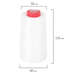 Нитки швейные 40/<wbr/>2 5000 ярд. (4572 м), 1 шт. белые, DEVELIA (Девелиа), 665620