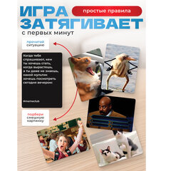 Настольная игра в мемы, &laquo;MemeClub Семейный&raquo;, 99 карточек-мемов, 99 двусторонних карточек-ситуаций, 11&times;15&times;8 см, 7+, ZUBRO Games, 20021