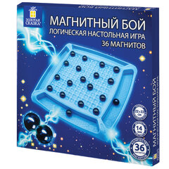 Игра настольная логическая &laquo;Магнитный бой&raquo;, 36 магнитов, доска 22&times;22 см, ЗОЛОТАЯ СКАЗКА, 665893