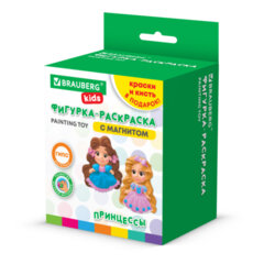 Фигурка-раскраска из гипса &laquo;С магнитом&raquo;, с красками и кистью, ассорти, BRAUBERG KIDS, 666010