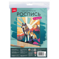 Набор для росписи по дереву АССОРТИ, заготовка 24,5&times;19 см, краски, кисть, LORI, Фр/<wbr/>м-002